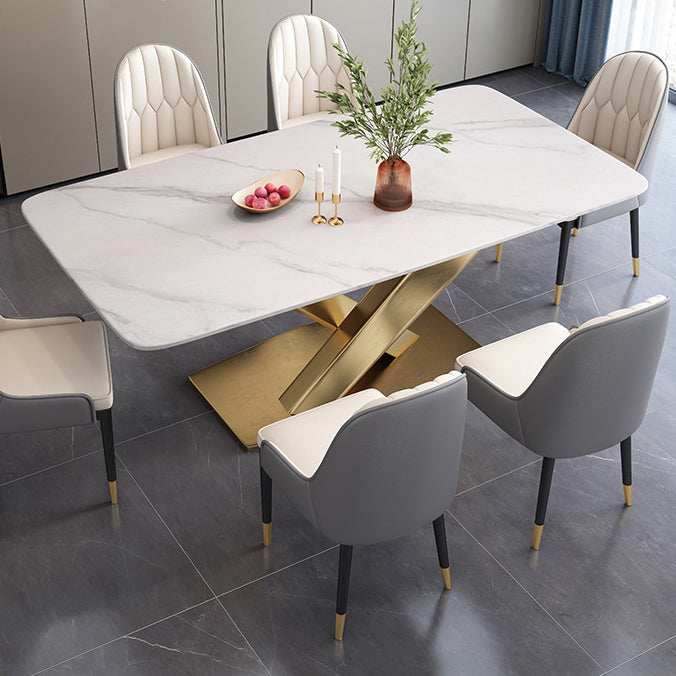 Sala da pranzo Tavolo da cucina Tavolo da pranzo in pietra con piedistallo