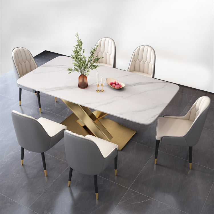 Sala da pranzo Tavolo da cucina Tavolo da pranzo in pietra con piedistallo