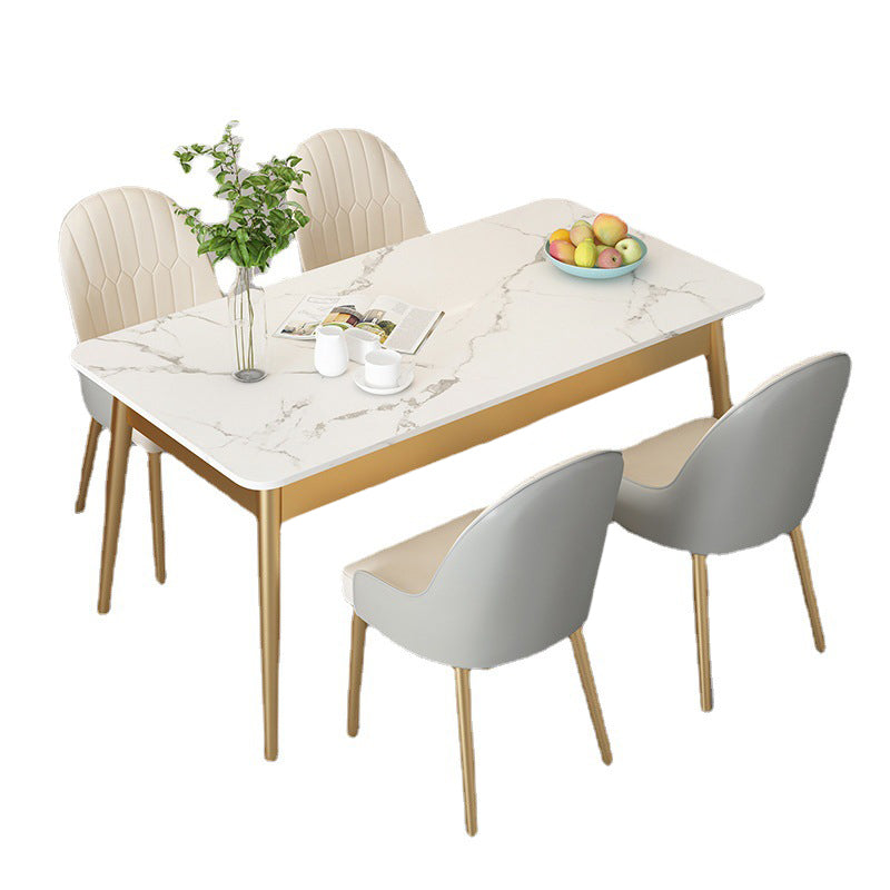 Esszimmer-Luxus-Esstisch, Küche, Stein-Esstisch mit 4 Beinen