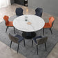 Modern Style Extendable Table Pedestal Dining Table for Kitchen Clearhalo 'Dining Tables & Seating' 'Dining Tables' 'dining_table' 'furn' 'furn_dining_table' 'Furniture' 'Kitchen & Dining Furniture' 6956568