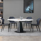 Modern Style Extendable Table Pedestal Dining Table for Kitchen Clearhalo 'Dining Tables & Seating' 'Dining Tables' 'dining_table' 'furn' 'furn_dining_table' 'Furniture' 'Kitchen & Dining Furniture' 6956569