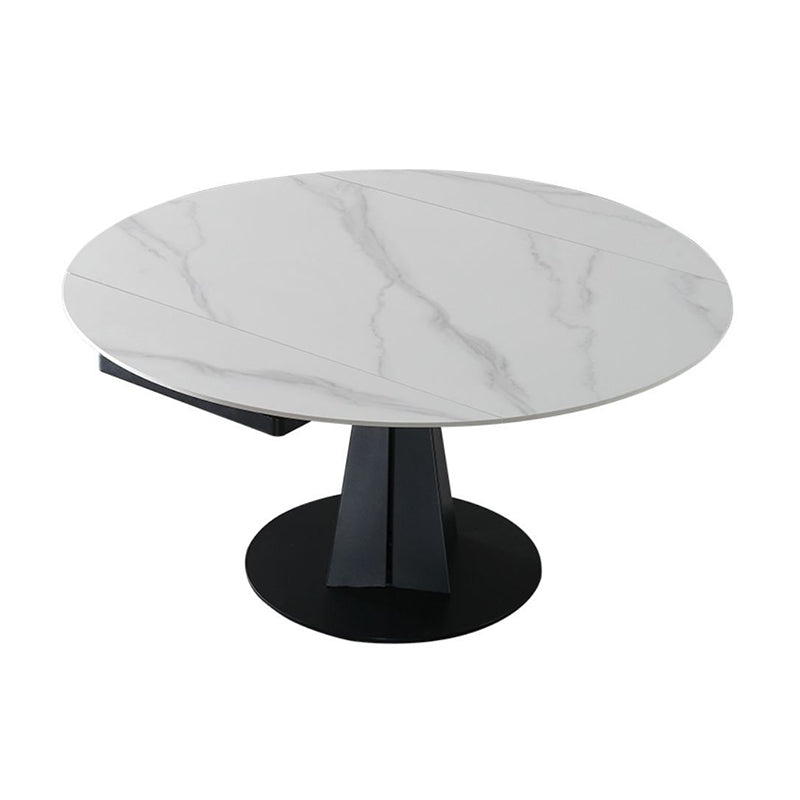 Modern Style Extendable Table Pedestal Dining Table for Kitchen Without Chairs Clearhalo 'Dining Tables & Seating' 'Dining Tables' 'dining_table' 'furn' 'furn_dining_table' 'Furniture' 'Kitchen & Dining Furniture' 6956572