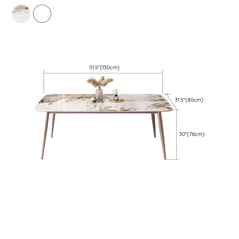 Dining Room Dinner Kitchen Table 4 Legs Rectangle Dining Table Clearhalo 'Dining Tables & Seating' 'Dining Tables' 'dining_table' 'furn' 'furn_dining_table' 'Furniture' 'Kitchen & Dining Furniture' 6956605