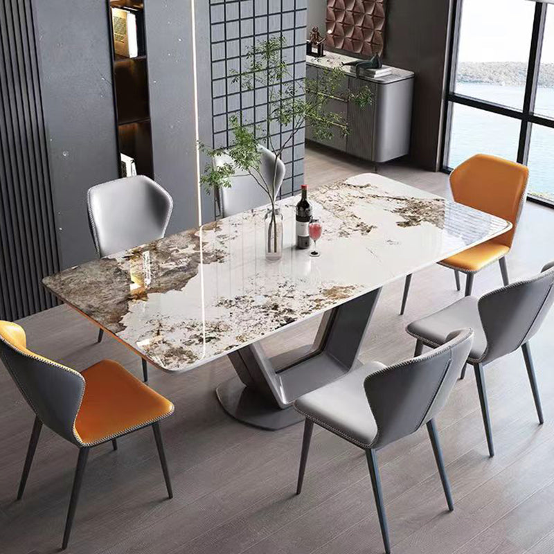 Dining Room Dinner Kitchen Table Dining Table with Pedestal Base Clearhalo 'Dining Tables & Seating' 'Dining Tables' 'dining_table' 'furn' 'furn_dining_table' 'Furniture' 'Kitchen & Dining Furniture' 6956638