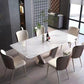 Dining Room Dinner Kitchen Table Dining Table with Pedestal Base Rose Gold Without Chairs Clearhalo 'Dining Tables & Seating' 'Dining Tables' 'dining_table' 'furn' 'furn_dining_table' 'Furniture' 'Kitchen & Dining Furniture' 6956640