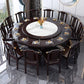 Solid Wood Pedestal Dining Table Tradition Turntable Kitchen Table