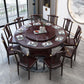 Wood Pedestal Dining Table Turntable Dining Table for Dining Room Clearhalo 'Dining Tables & Seating' 'Dining Tables' 'dining_table' 'furn' 'furn_dining_table' 'Furniture' 'Kitchen & Dining Furniture' 6956677