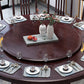 Wood Pedestal Dining Table Turntable Dining Table for Dining Room Clearhalo 'Dining Tables & Seating' 'Dining Tables' 'dining_table' 'furn' 'furn_dining_table' 'Furniture' 'Kitchen & Dining Furniture' 6956682