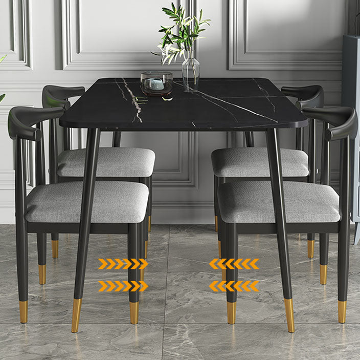 4 Legs Dining Room Table Sintered Stone Furniture for Kitchen