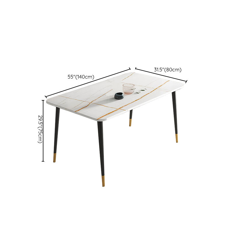 4 Legs Dining Room Table Sintered Stone Furniture for Kitchen