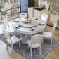 Solid Wood Base Table Convertible Dining Table for Kitchen Dining Room