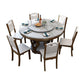 Solid Wood Base Table Convertible Dining Table for Kitchen Dining Room