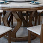 Solid Wood Base Table Convertible Dining Table for Kitchen Dining Room