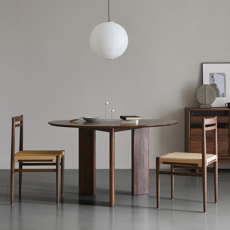 Dinner Kitchen Table Dining Room Round Wood Top Dining Table Clearhalo 'Dining Tables & Seating' 'Dining Tables' 'dining_table' 'furn' 'furn_dining_table' 'Furniture' 'Kitchen & Dining Furniture' 6956781