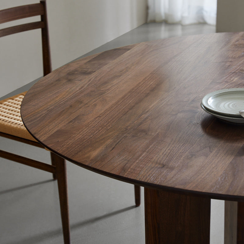 Dinner Kitchen Table Dining Room Round Wood Top Dining Table Clearhalo 'Dining Tables & Seating' 'Dining Tables' 'dining_table' 'furn' 'furn_dining_table' 'Furniture' 'Kitchen & Dining Furniture' 6956784
