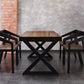 Solid Wood Dining Table Industrial Style Dining Table with Black Frame Clearhalo 'Dining Tables & Seating' 'Dining Tables' 'dining_table' 'furn' 'furn_dining_table' 'Furniture' 'Kitchen & Dining Furniture' 6956808