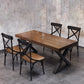 Solid Wood Dining Table Industrial Style Dining Table with Black Frame Clearhalo 'Dining Tables & Seating' 'Dining Tables' 'dining_table' 'furn' 'furn_dining_table' 'Furniture' 'Kitchen & Dining Furniture' 6956810