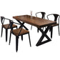 Solid Wood Dining Table Industrial Style Dining Table with Black Frame Clearhalo 'Dining Tables & Seating' 'Dining Tables' 'dining_table' 'furn' 'furn_dining_table' 'Furniture' 'Kitchen & Dining Furniture' 6956815