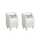 Open Storage Accent Table Nightstand Antique Finish Modern Bed Nightstand with Legs 14.5"L x 12"W x 24"H White 2 Piece Set Clearhalo 'Bedroom Furniture' 'furn' 'furn_night_stand' 'Furniture' 'night_stand' 'Nightstands' 6956924