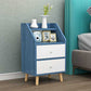 Open Storage Accent Table Nightstand Antique Finish Modern Bed Nightstand with Legs 14.5"L x 12"W x 24"H Blue 1 Piece Clearhalo 'Bedroom Furniture' 'furn' 'furn_night_stand' 'Furniture' 'night_stand' 'Nightstands' 6956932