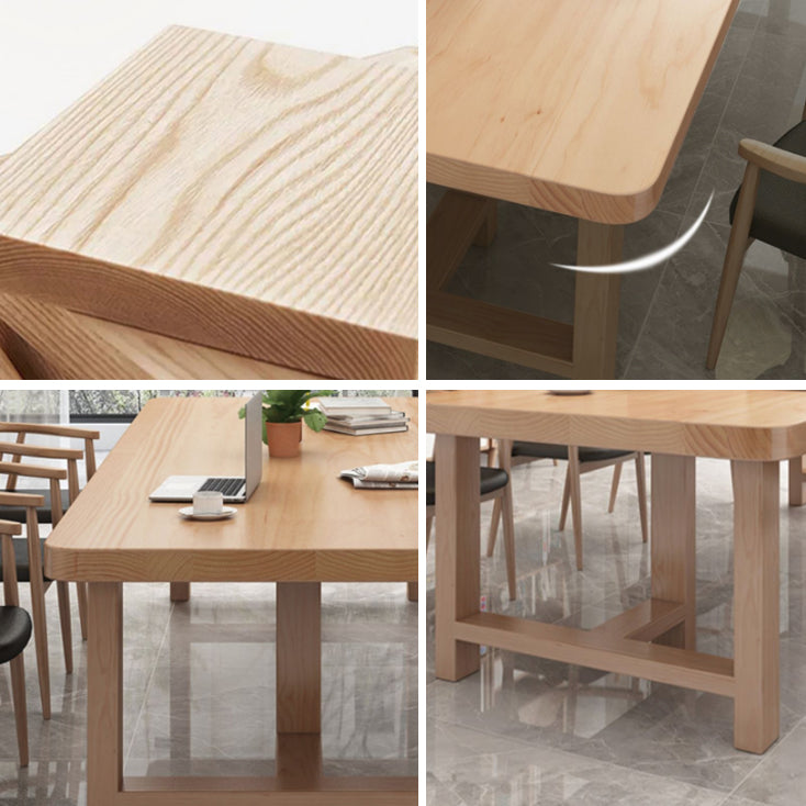 Table à manger en bois moderne du rectangle 1/4/5/6/7 Pièces Pièces Ensemble pour la salle à manger