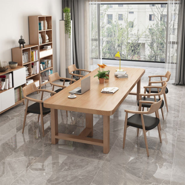 Table à manger en bois moderne du rectangle 1/4/5/6/7 Pièces Pièces Ensemble pour la salle à manger