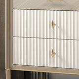 6 Drawers Dresser Classic Glam Stone Storage Chest Dresser , 15.6 Inch Width