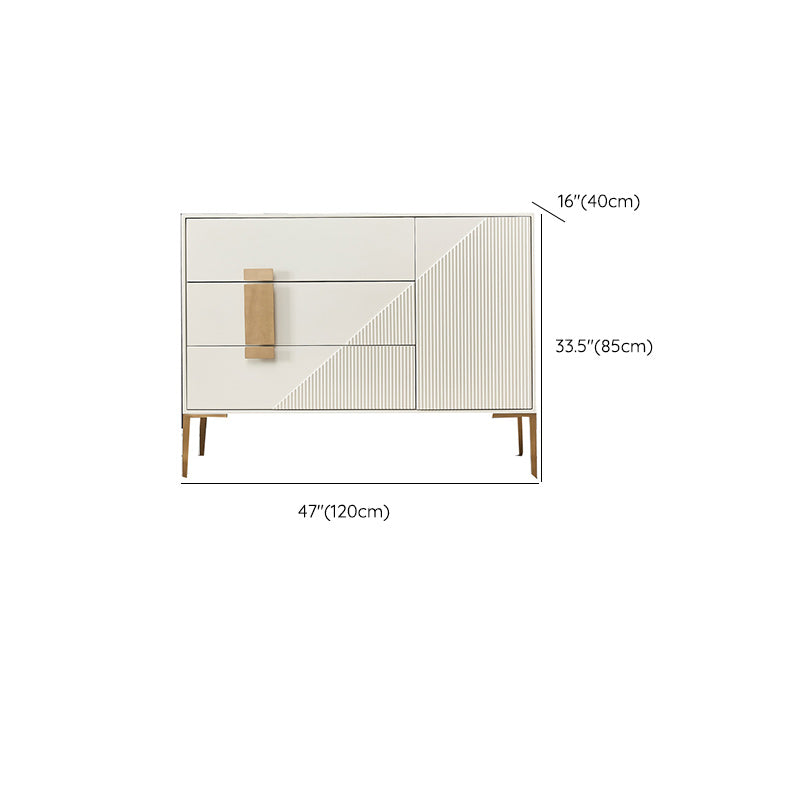 15.6 Inch Width Classic Glam Storage Chest Stone Storage Chest Dresser