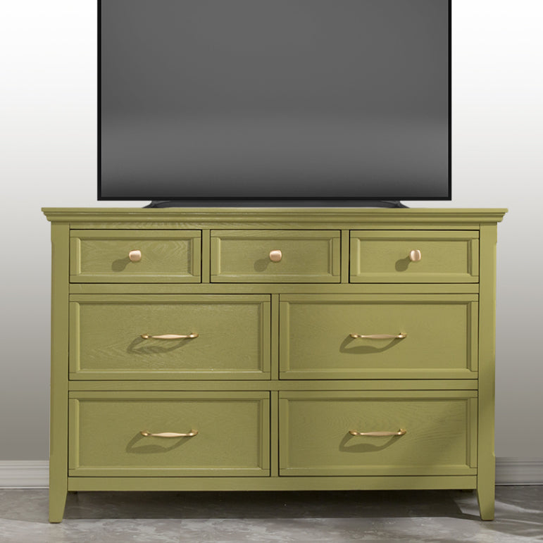 Commode de rangement horizontale Glam en bois d'hévéa sans miroir