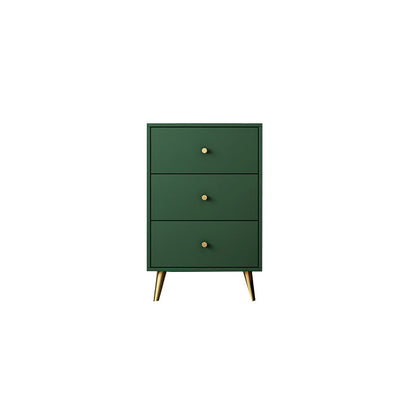 Vertical Glam Storage Chest Wooden Soft-Close Drawers Dresser with Metal Feet 20"L x 12"W x 31"H Green Clearhalo 'Bedroom Furniture' 'Dressers & Chests' 'dressers_chests' 'furn' 'furn_dressers_chests' 'Furniture' 6957218