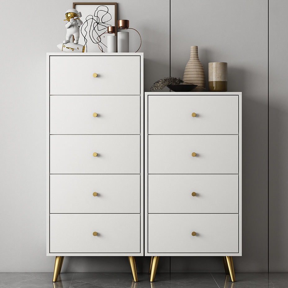Vertical Glam Storage Chest Wooden Soft-Close Drawers Dresser with Metal Feet Clearhalo 'Bedroom Furniture' 'Dressers & Chests' 'dressers_chests' 'furn' 'furn_dressers_chests' 'Furniture' 6957222