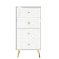 Vertical Glam Storage Chest Wooden Soft-Close Drawers Dresser with Metal Feet Clearhalo 'Bedroom Furniture' 'Dressers & Chests' 'dressers_chests' 'furn' 'furn_dressers_chests' 'Furniture' 6957226