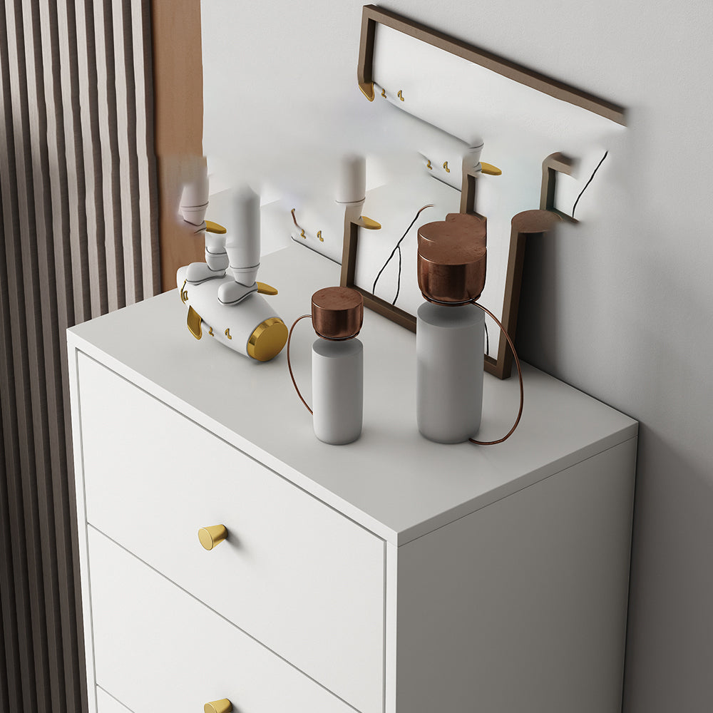 Vertical Glam Storage Chest Wooden Soft-Close Drawers Dresser with Metal Feet Clearhalo 'Bedroom Furniture' 'Dressers & Chests' 'dressers_chests' 'furn' 'furn_dressers_chests' 'Furniture' 6957228