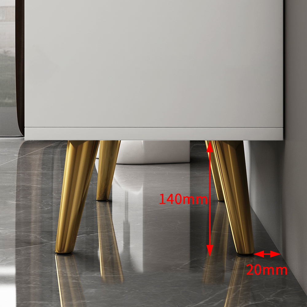 Vertical Glam Storage Chest Wooden Soft-Close Drawers Dresser with Metal Feet Clearhalo 'Bedroom Furniture' 'Dressers & Chests' 'dressers_chests' 'furn' 'furn_dressers_chests' 'Furniture' 6957230