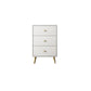 Vertical Glam Storage Chest Wooden Soft-Close Drawers Dresser with Metal Feet 20"L x 12"W x 31"H White Clearhalo 'Bedroom Furniture' 'Dressers & Chests' 'dressers_chests' 'furn' 'furn_dressers_chests' 'Furniture' 6957231