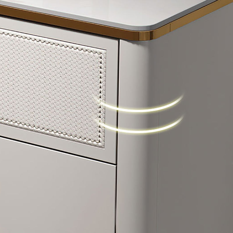 Cómoda doble clásica Glam Stone con almacenamiento horizontal para dormitorio