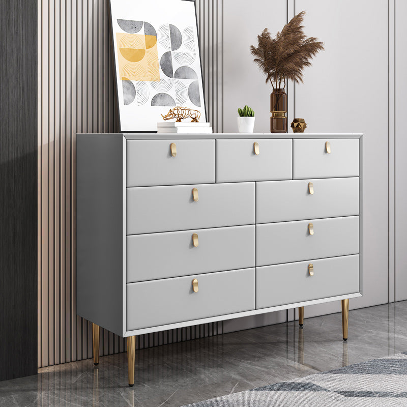Classic Glam Dresser Stone Storage Chest Dresser with 6/7/9 Drawers , 15.6 Inch W Clearhalo 'Bedroom Furniture' 'Dressers & Chests' 'dressers_chests' 'furn' 'furn_dressers_chests' 'Furniture' 6957288