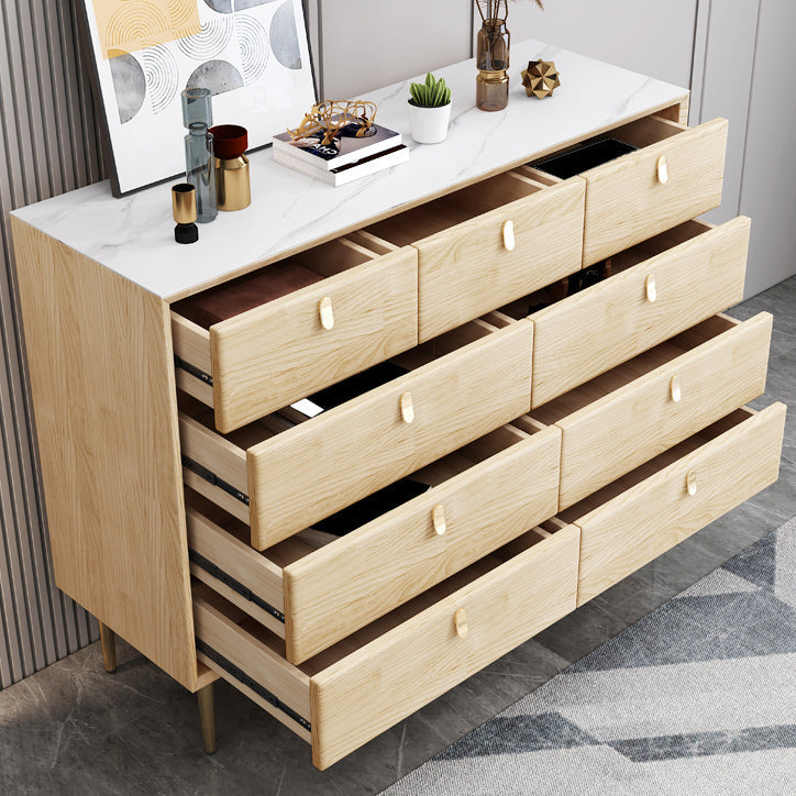 Classic Glam Dresser Stone Storage Chest Dresser with 6/7/9 Drawers , 15.6 Inch W Clearhalo 'Bedroom Furniture' 'Dressers & Chests' 'dressers_chests' 'furn' 'furn_dressers_chests' 'Furniture' 6957291
