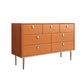 Classic Glam Dresser Stone Storage Chest Dresser with 6/7/9 Drawers , 15.6 Inch W Orange 7 Clearhalo 'Bedroom Furniture' 'Dressers & Chests' 'dressers_chests' 'furn' 'furn_dressers_chests' 'Furniture' 6957298