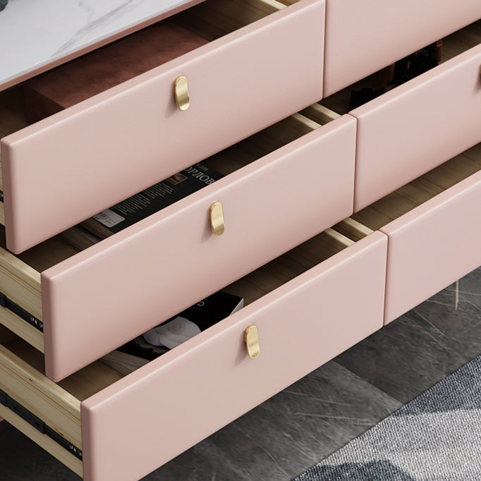 Classic Glam Dresser Stone Storage Chest Dresser with 6/7/9 Drawers , 15.6 Inch W Clearhalo 'Bedroom Furniture' 'Dressers & Chests' 'dressers_chests' 'furn' 'furn_dressers_chests' 'Furniture' 6957300