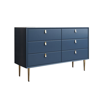 Classic Glam Dresser Stone Storage Chest Dresser with 6/7/9 Drawers , 15.6 Inch W Blue 6 Clearhalo 'Bedroom Furniture' 'Dressers & Chests' 'dressers_chests' 'furn' 'furn_dressers_chests' 'Furniture' 6957307