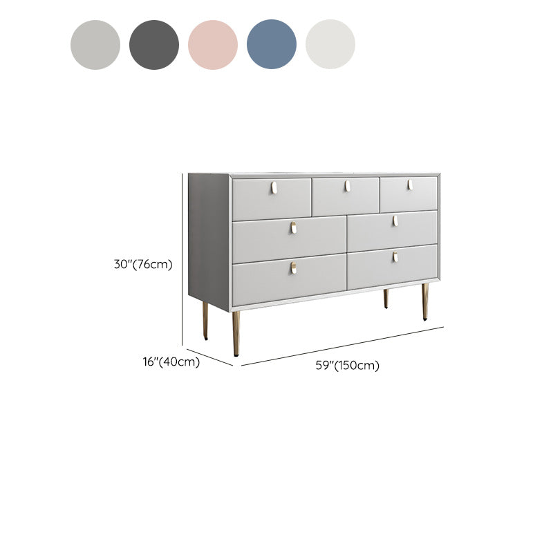 Classic Glam Dresser Stone Storage Chest Dresser with 6/7/9 Drawers , 15.6 Inch W Clearhalo 'Bedroom Furniture' 'Dressers & Chests' 'dressers_chests' 'furn' 'furn_dressers_chests' 'Furniture' 6957315