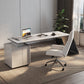 Modern Stone Office Desk Rectangular Shape Task Desk with Drawers in White 71"L x 26"W x 30"H Clearhalo 'furn' 'furn_office_desk' 'Furniture' 'Office Desks' 'Office Furniture' 'office_desk' 6957639
