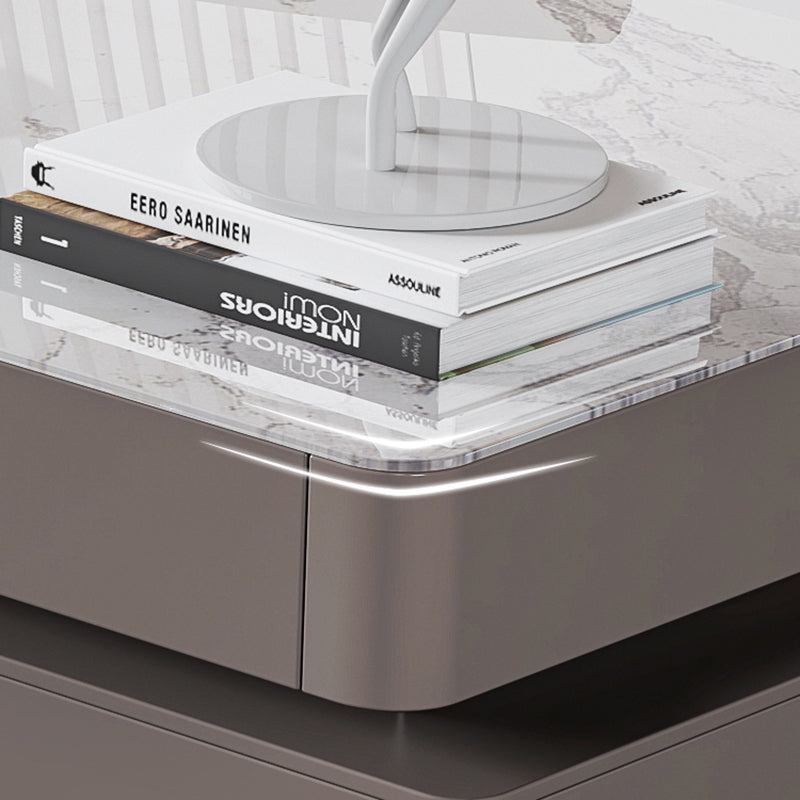 Modern Stone Office Desk Rectangular Shape Task Desk with 2-Legs in Grey Clearhalo 'furn' 'furn_office_desk' 'Furniture' 'Office Desks' 'Office Furniture' 'office_desk' 6957689