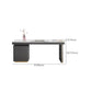 Modern Style Office Desk Rectangular Shape Task Desk with 2-Legs in Grey Clearhalo 'furn' 'furn_office_desk' 'Furniture' 'Office Desks' 'Office Furniture' 'office_desk' 6957705
