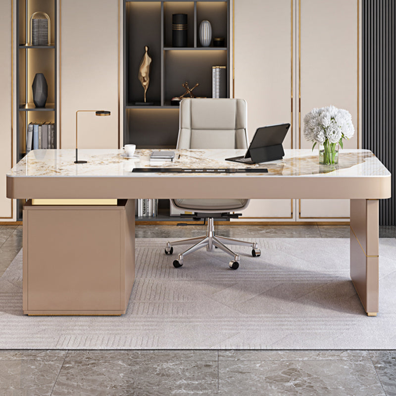 Modern Style Office Desk Rectangular Shape Task Desk with 2-Legs for Office Clearhalo 'furn' 'furn_office_desk' 'Furniture' 'Office Desks' 'Office Furniture' 'office_desk' 6957720