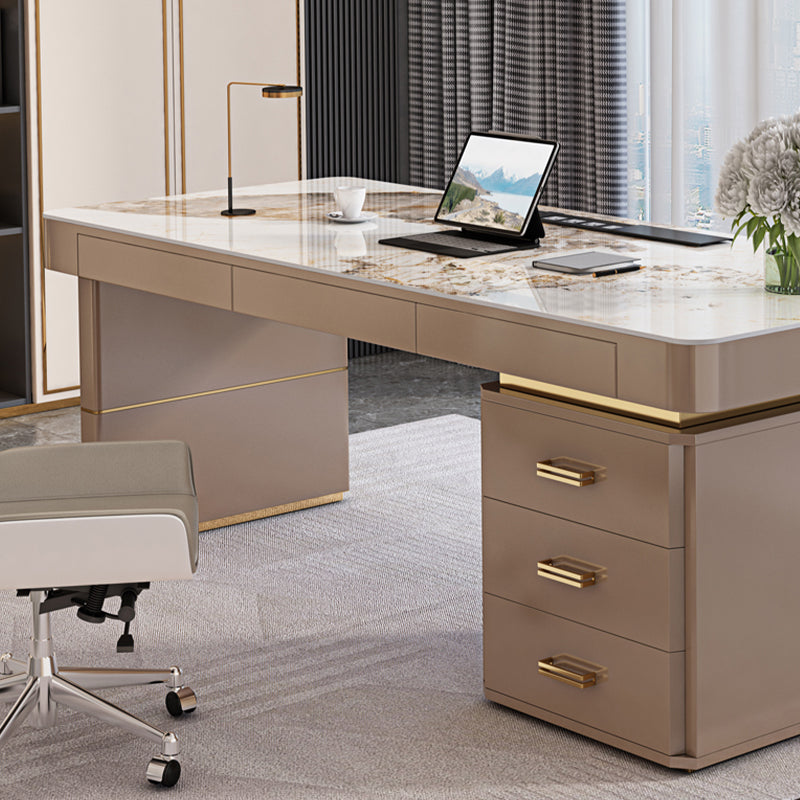 Modern Style Office Desk Rectangular Shape Task Desk with 2-Legs for Office Clearhalo 'furn' 'furn_office_desk' 'Furniture' 'Office Desks' 'Office Furniture' 'office_desk' 6957721