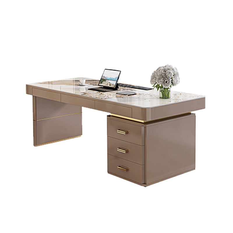 Modern Style Office Desk Rectangular Shape Task Desk with 2-Legs for Office Clearhalo 'furn' 'furn_office_desk' 'Furniture' 'Office Desks' 'Office Furniture' 'office_desk' 6957722