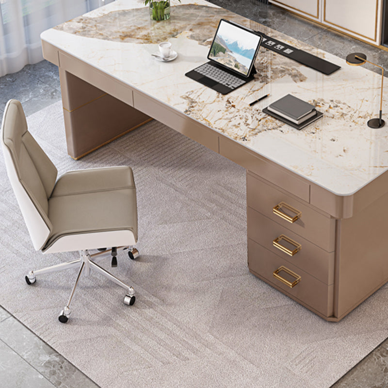 Modern Style Office Desk Rectangular Shape Task Desk with 2-Legs for Office Clearhalo 'furn' 'furn_office_desk' 'Furniture' 'Office Desks' 'Office Furniture' 'office_desk' 6957726
