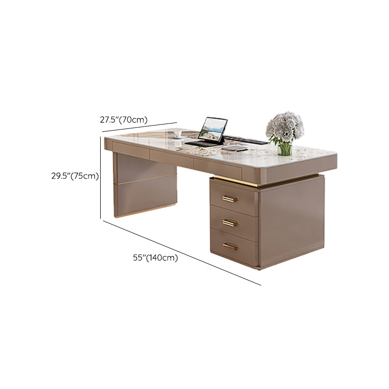 Modern Style Office Desk Rectangular Shape Task Desk with 2-Legs for Office Clearhalo 'furn' 'furn_office_desk' 'Furniture' 'Office Desks' 'Office Furniture' 'office_desk' 6957728